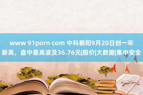 www 91porn com 中科朝阳9月20日创一年新高，盘中最高波及36.76元|股价|大数据|集中安全