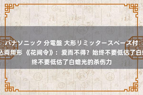 パナソニック 分電盤 大形リミッタースペース付 露出・半埋込両用形 《花间令》：爱而不得？始终不要低估了白蟾光的杀伤力