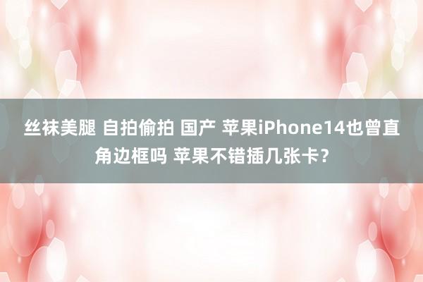 丝袜美腿 自拍偷拍 国产 苹果iPhone14也曾直角边框吗 苹果不错插几张卡？