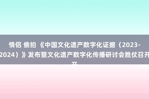 情侣 偷拍 《中国文化遗产数字化证据（2023-2024）》发布暨文化遗产数字化传播研讨会胜仗召开